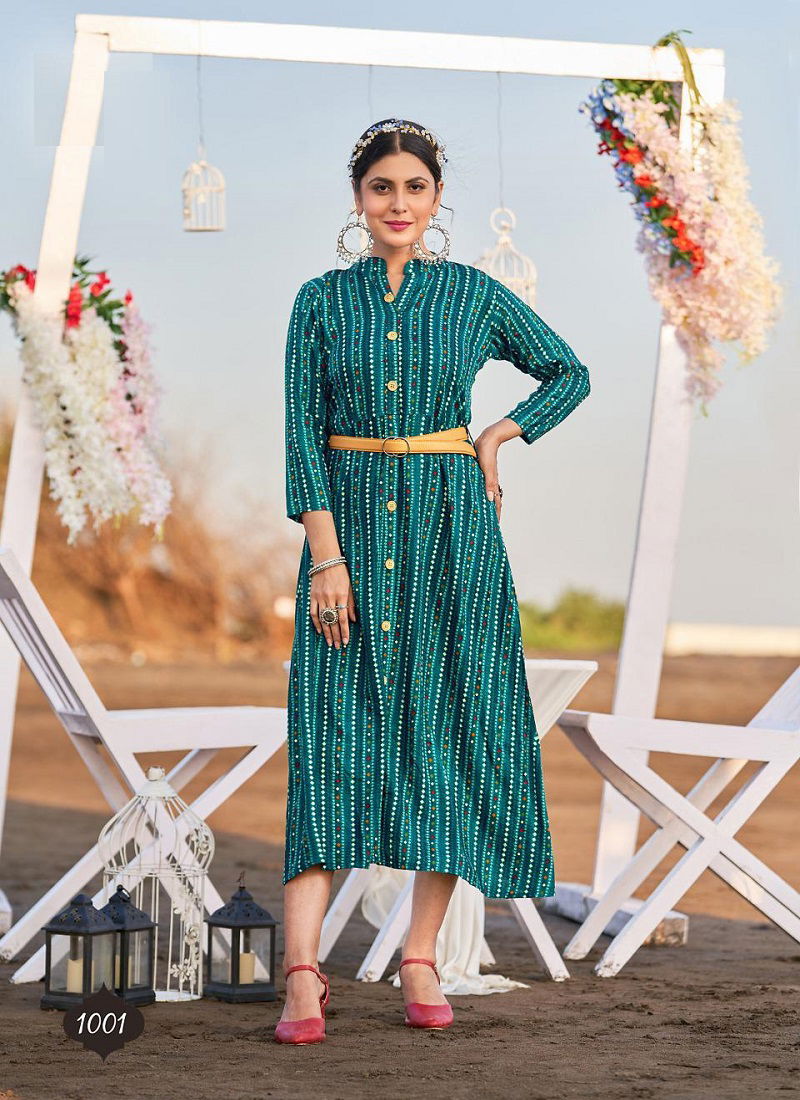 Blue Hills Bro Code 1 Wholesale Party Wear Kurti Catalog
